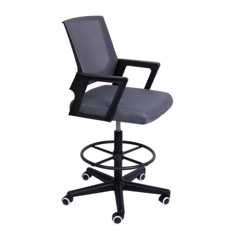 SILLA ALTA ESCRITORIO MALLA GRIS D-512