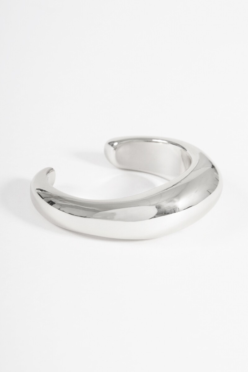 Pulsera cuff bold plateado