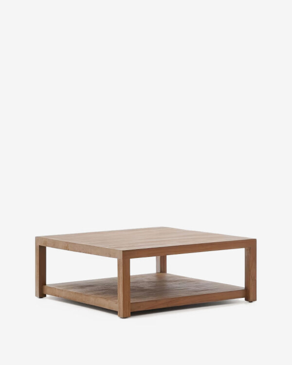 Mesa de centro Sashi de madera maciza de teca 90 x 90 cm