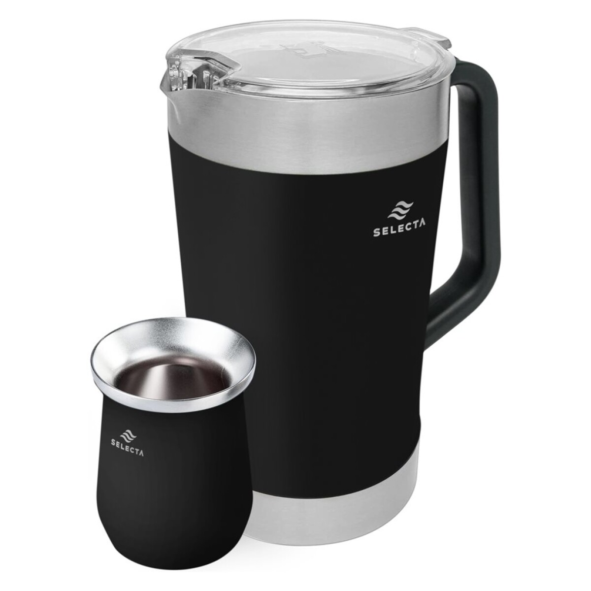 SET JARRA 1.9L + MATE 330ML A.INOX NEGRO SELECTA 