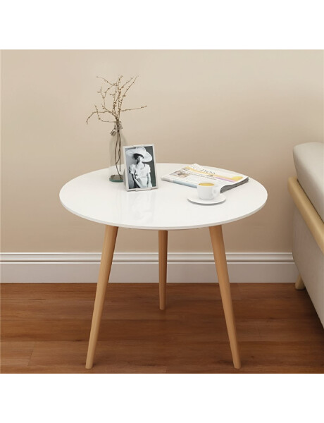 MESA AUXILIAR BAMBOO C/ BLANCO D50CM/H47CM MESA AUXILIAR BAMBOO C/ BLANCO D50CM/H47CM