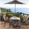 Juego De Jardin Menorca Chocolate Mesa +4 Sillas +sombrilla Juego De Jardin Menorca Chocolate Mesa +4 Sillas +sombrilla