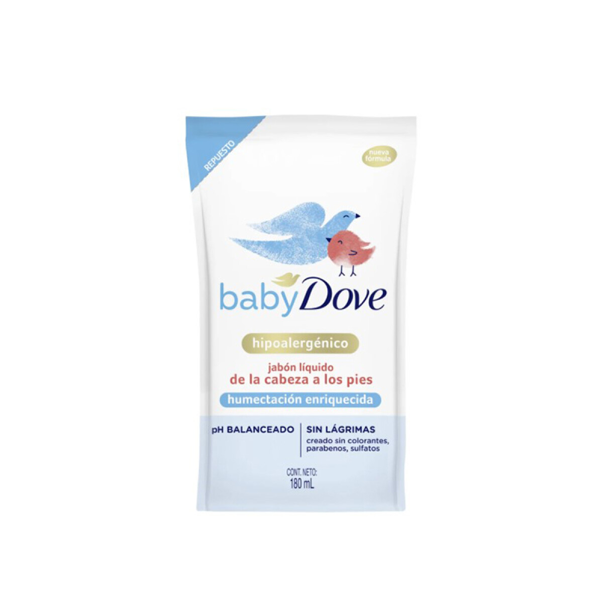 Baby Dove doypack jabón líquido 180 ml 