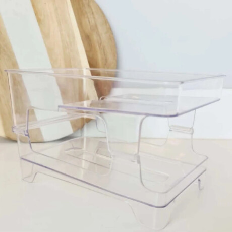 Organizador Dispensador Diamond Estantería Plástico 6 Latas Transparente