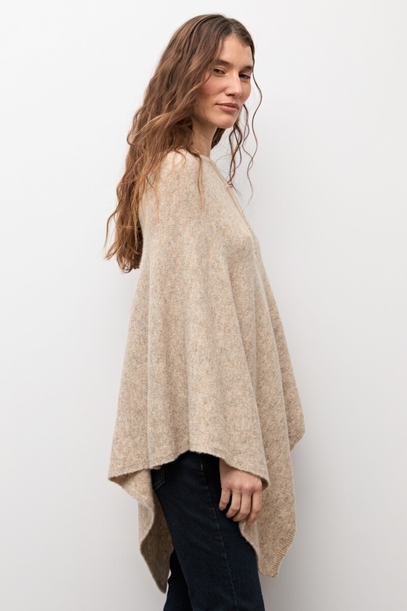 Capa tejida beige melange