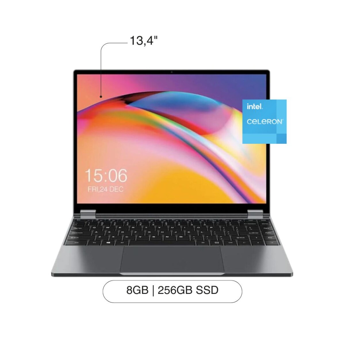 Notebook CHUWI Freebook 13.4' 2K Touch 256GB / 8GB RAM Intel Celeron N5100 - Silver 