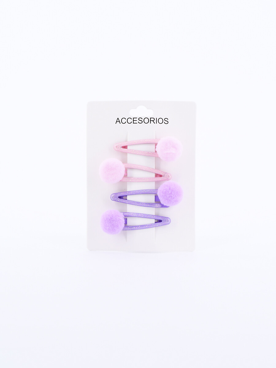 SAPITOS POM POM PACK X 4 - LILA 