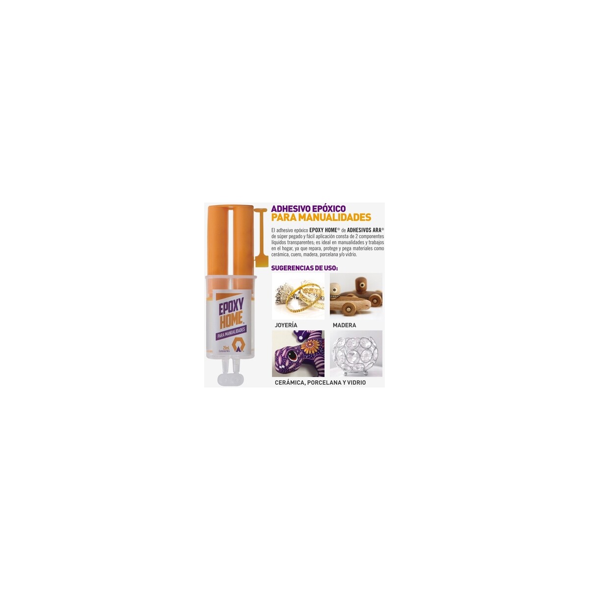 Adhesivo epoxico transparente 30min Epoxy Home 