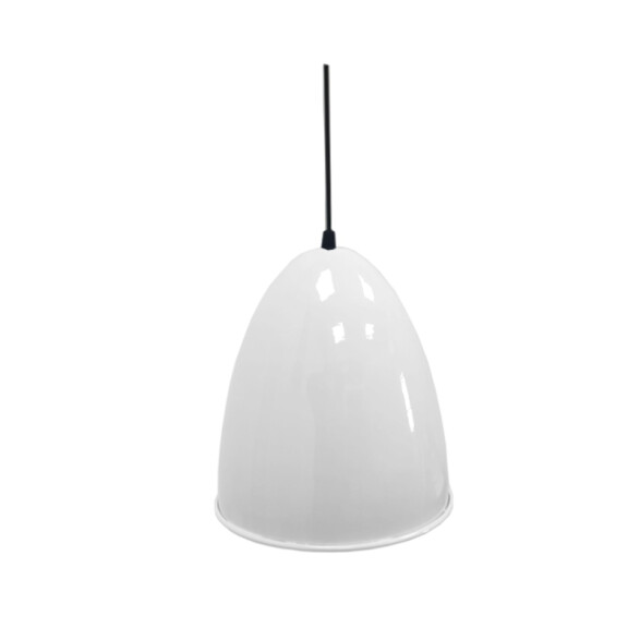 Lámpara colgante tipo campana aluminio blanca Ø24 JU0364