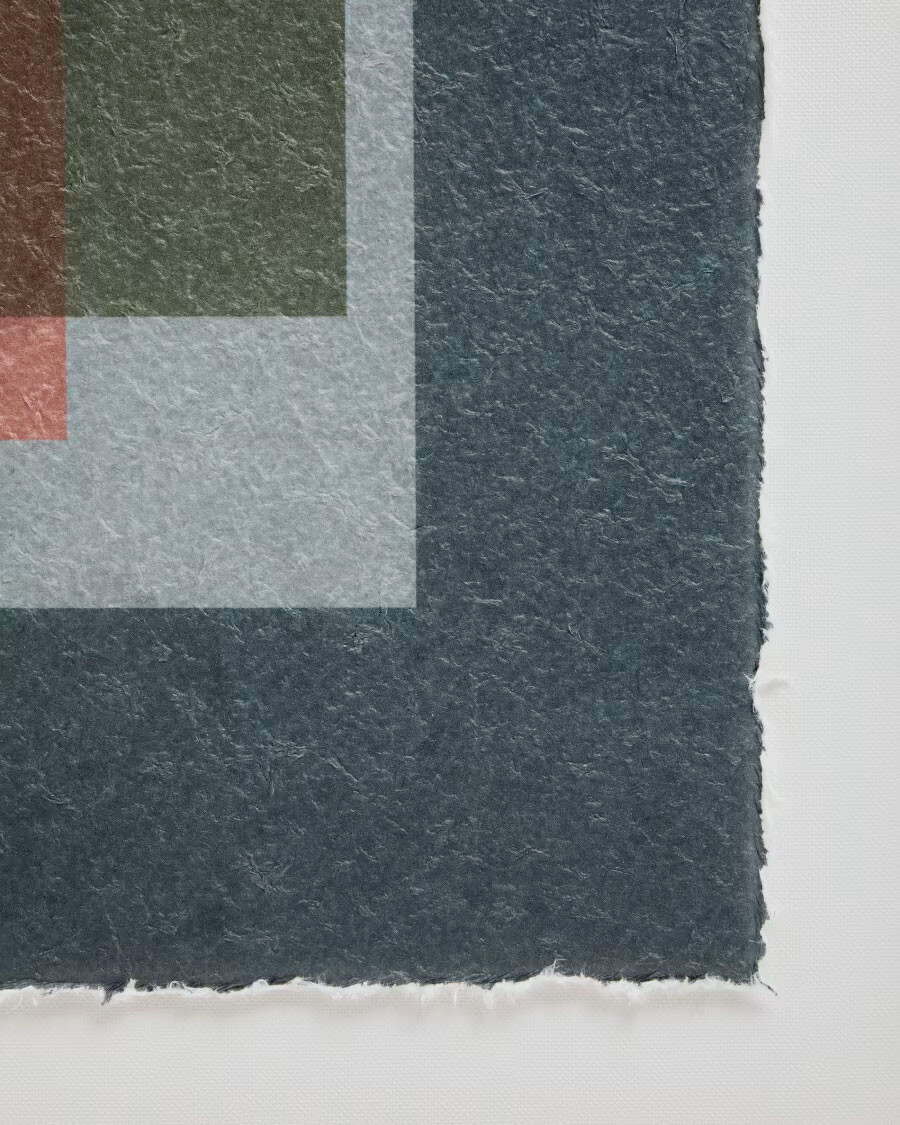Cuadro Veluni de papel reciclado multicolor azul 60 x 90 cm