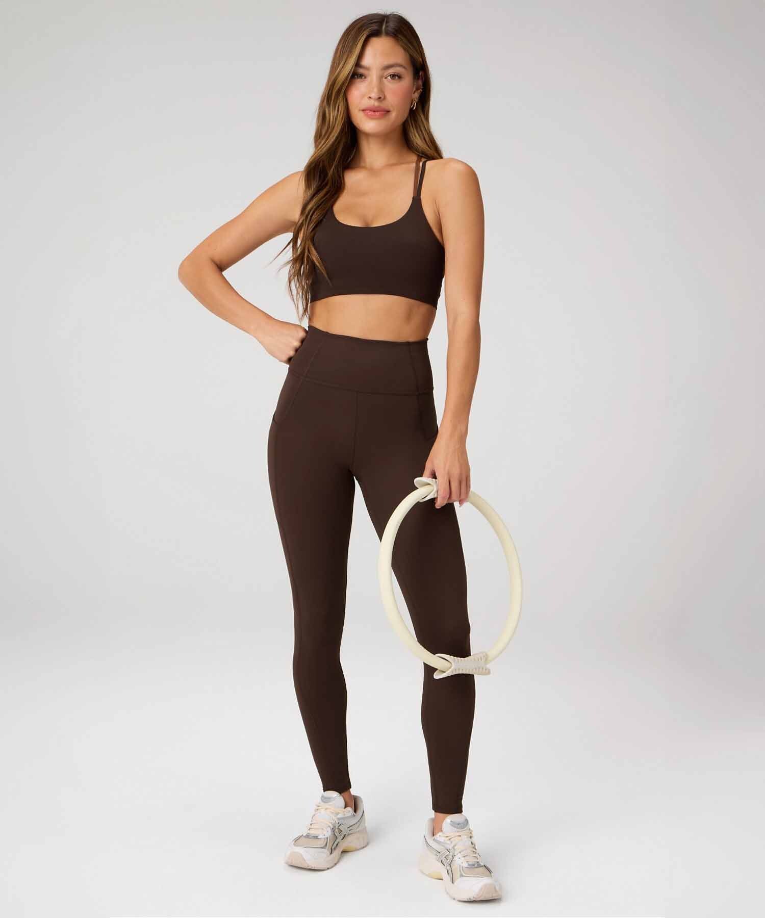 Leggings Oasis PureLuxe High-Waisted Mujer Cacao