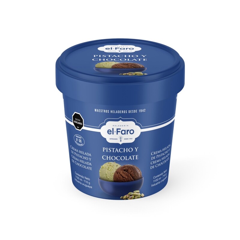 Helado Pistacho y Chocolate El Faro 1,1lts Helado Pistacho y Chocolate El Faro 1,1lts