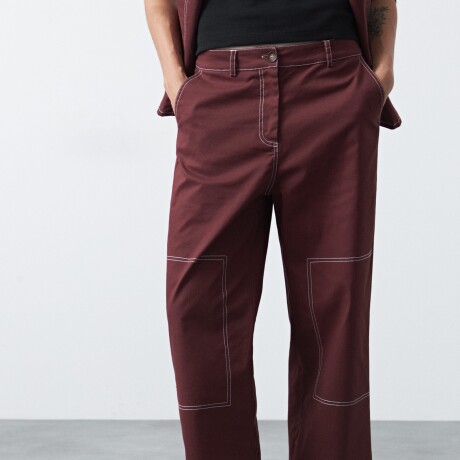 PANTALON CEYLAN Bordó