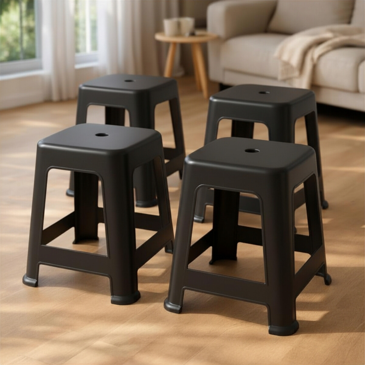 Set x4 Banquetas Bela Vista - NEGRO 
