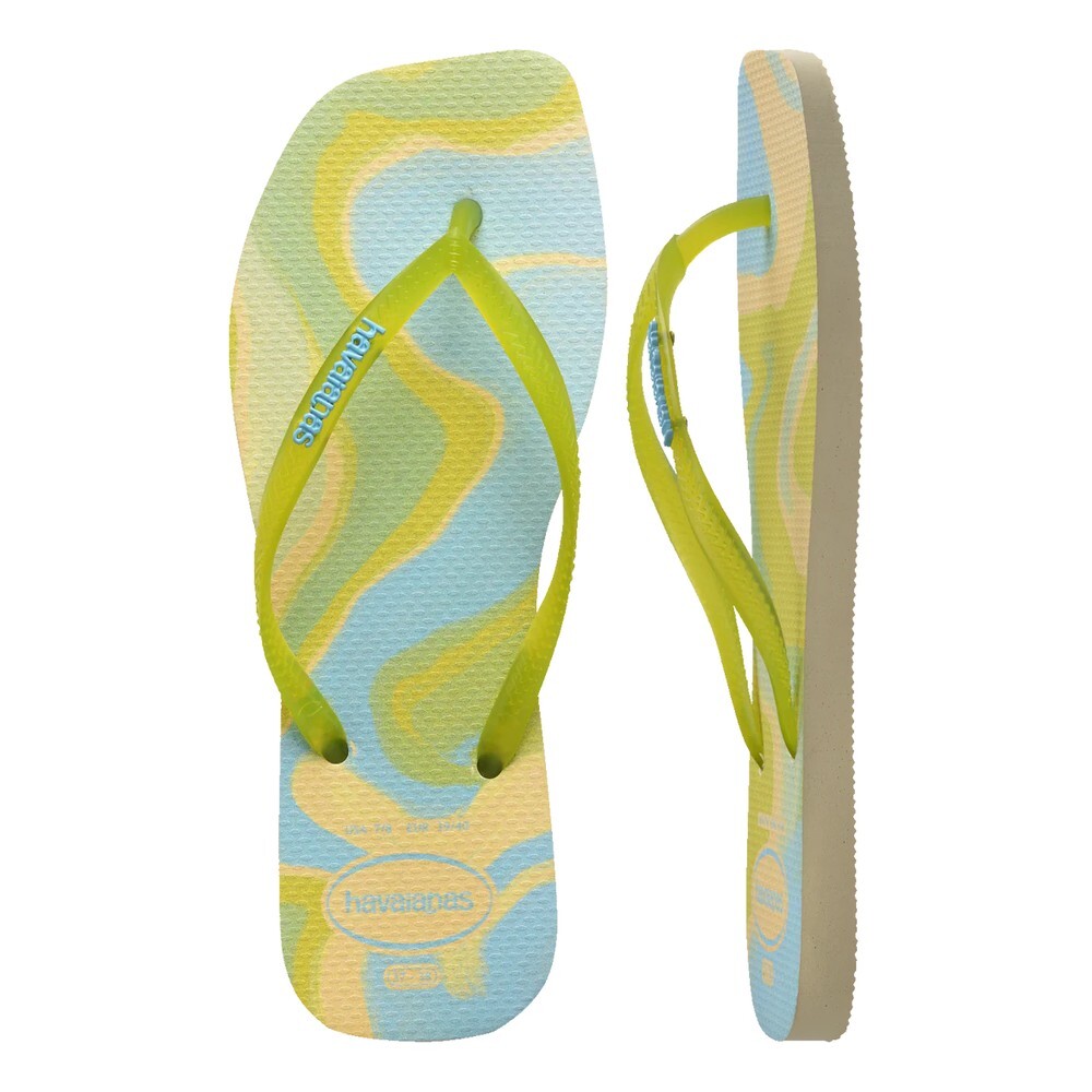 Sandalias Havaianas Slim Square Jelly Mujer Buttercream