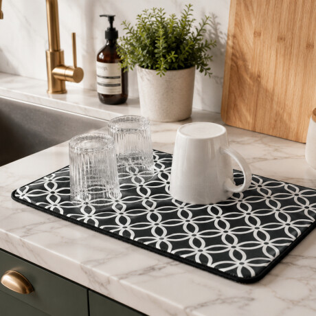 Escurridor mat microfibra Negro