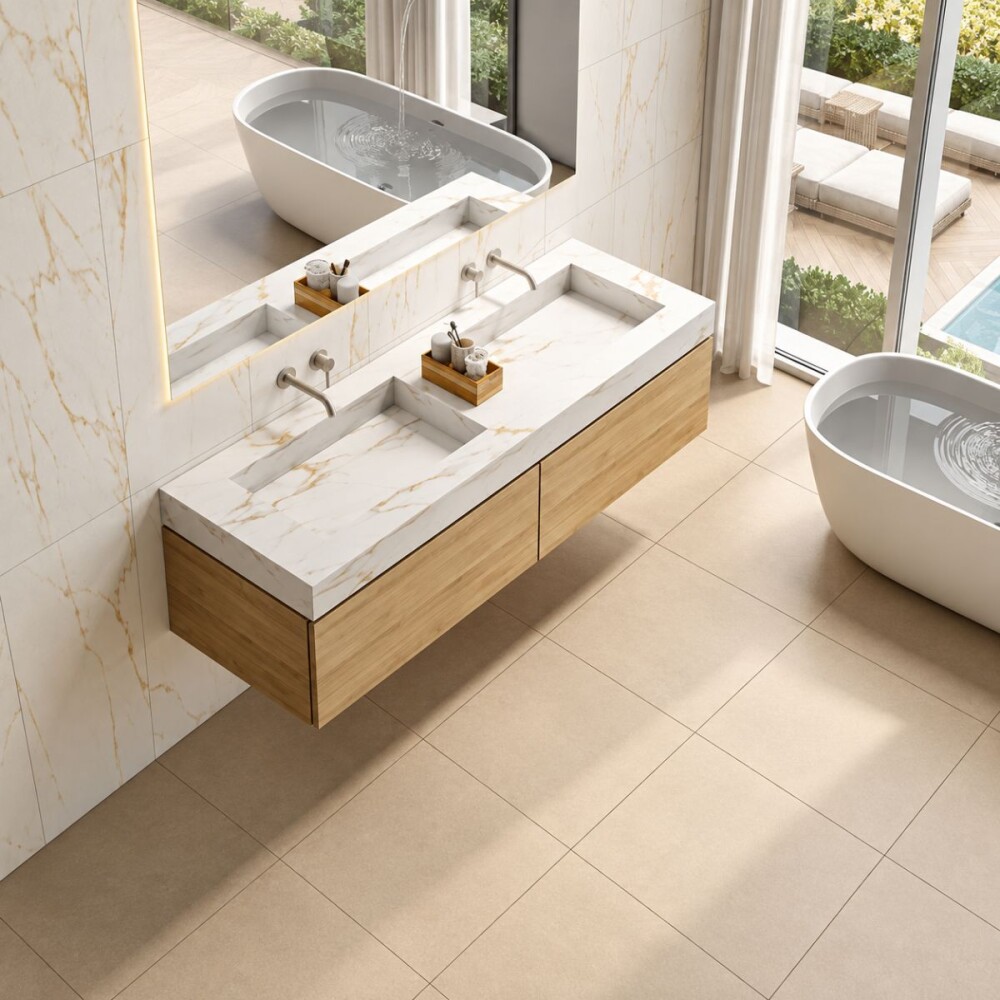 Porcelanato Calacata Oro 61x120cm Satinado y Rectificado Porcelanato Calacata Oro 61x120cm Satinado Y Rectificado
