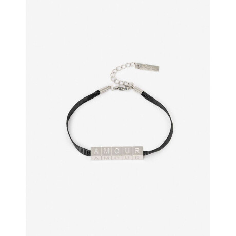 Pulsera De Acero Con Dijes Cúbicos Plateado