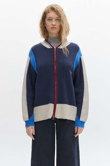 Campera Tejida Alaska Azul