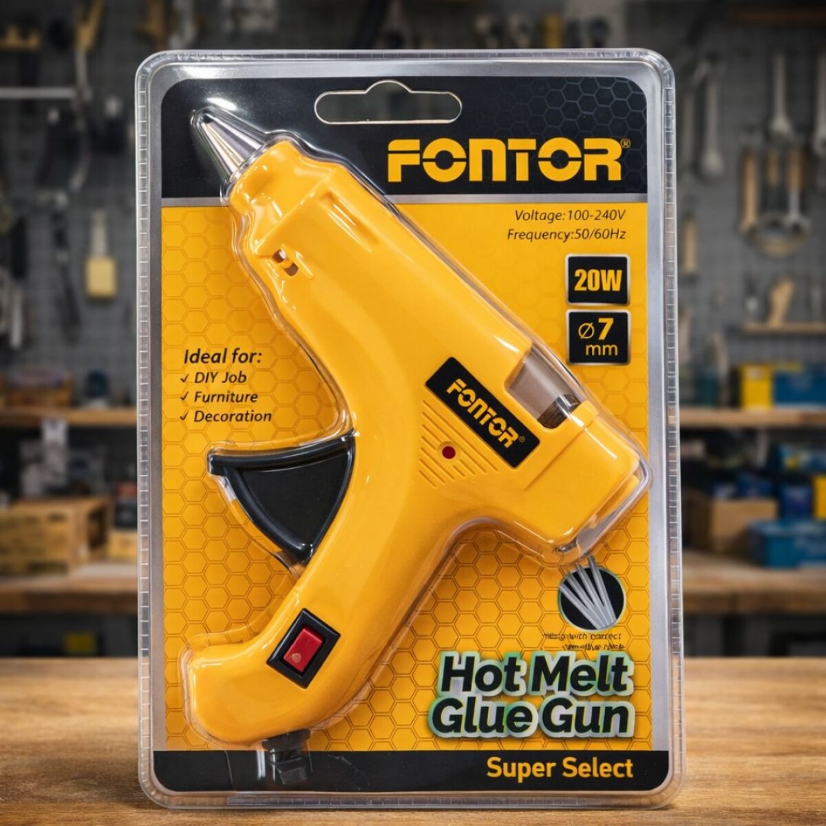 PISTOLA DE SILICONA FONTOR 20W 