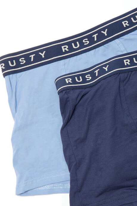 BOXER KUNZ RUSTY Navy/celeste