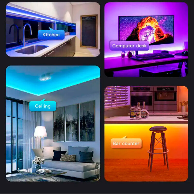 Cinta luz Led RGB + Transformador COLORES