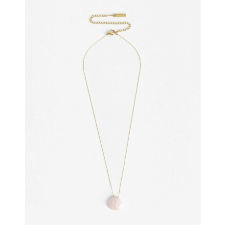 Cadena Corta con Dije Piedras Rosa Claro