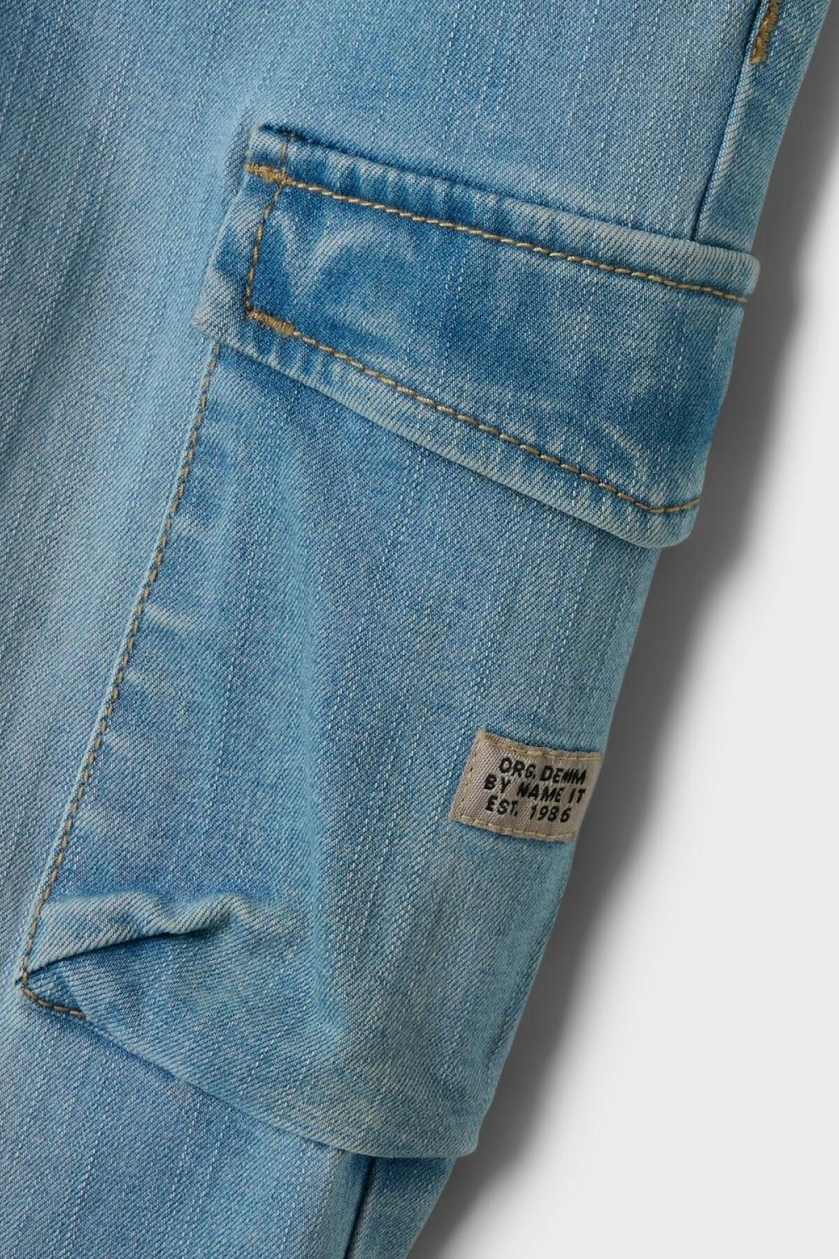 Jean Cargo Ben Medium Blue Denim