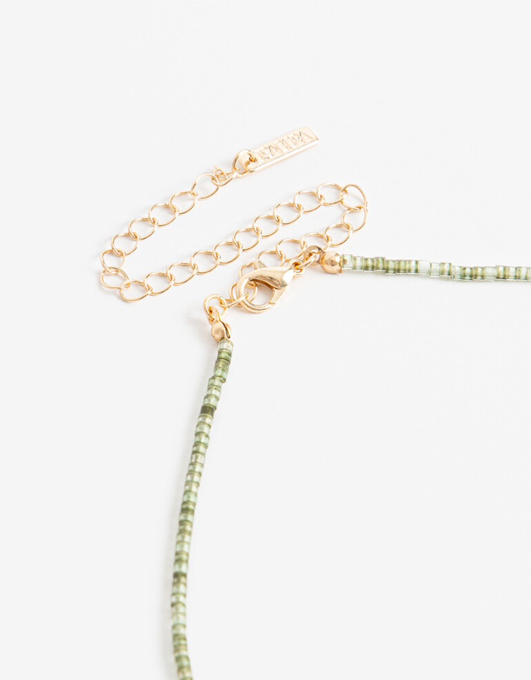 Collares Cortos Canutillos Collar Corto Beads Y Perla - Combinacion Multicolor