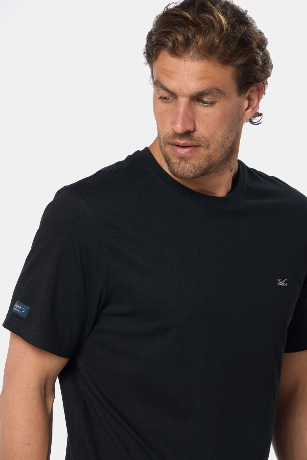 REMERA LISA DE ALGODÓN Negro