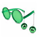 Lentes con Bola de Espejos Verde