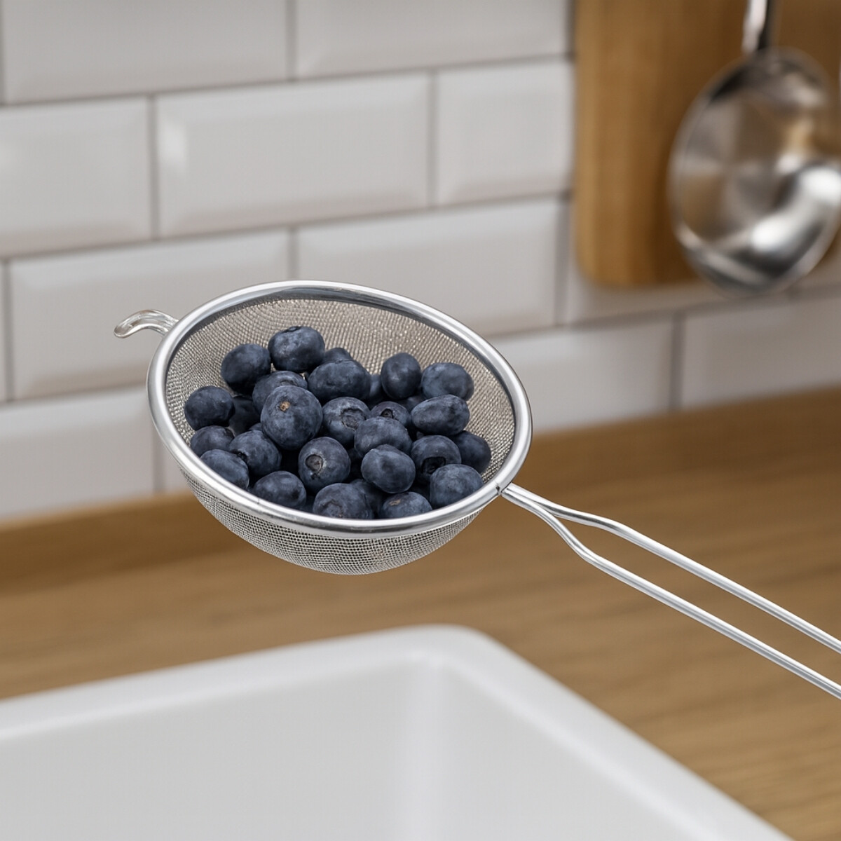 Colador de Malla de Acero Inoxidable 12 cm Ozti 