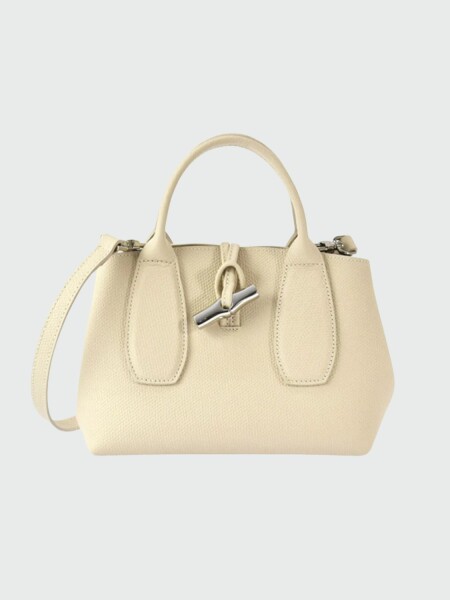 Longchamp -Cartera pequeña de cuero, ROSEAU Beige