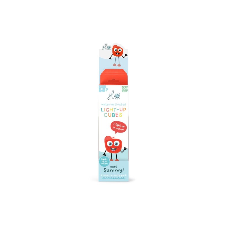 GP-FIN-4PK Set De 4 Cubos Glo Pals Sammy Rojo