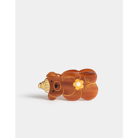 Broche Acrílico Animalito Marron Medio