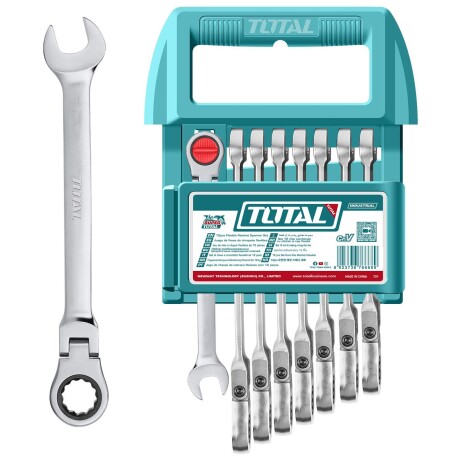 Set De 8 Llaves Combinadas - Fijas Y Móviles Con Crique Set De 8 Llaves Combinadas - Fijas Y Móviles Con Crique