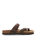 Sandalias de Mujer Freeway Casual Cork 03 Marrón Habana (Cuero Graso)