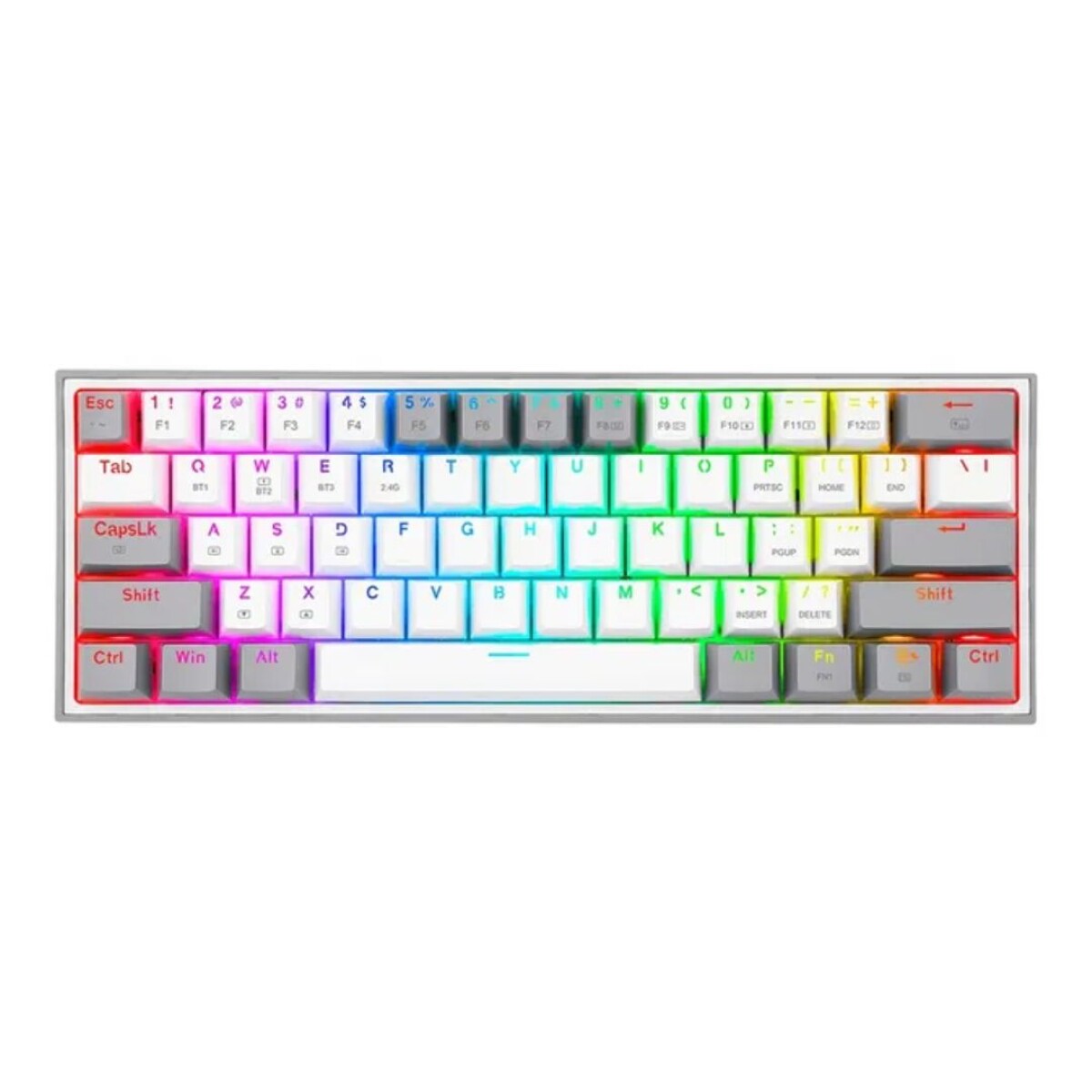 Teclado Gaming Redragon K616-RGB FIZZ PRO Blanco/Gris 