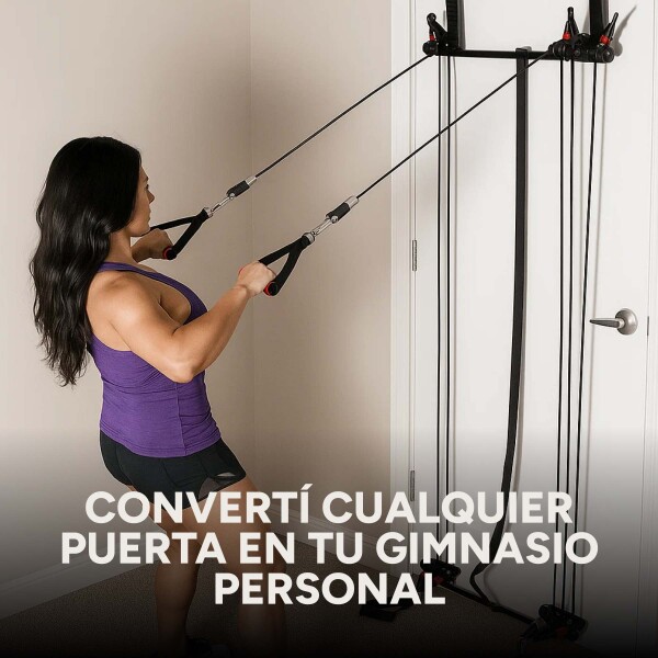 Tower 200 Ejercitador MultiFuncion Gym Tensores Resistentes Color Negro