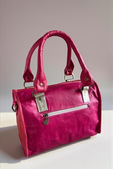 Cartera INEA De Cuero Roja Con Arte Cartera INEA De Cuero Roja Con Arte