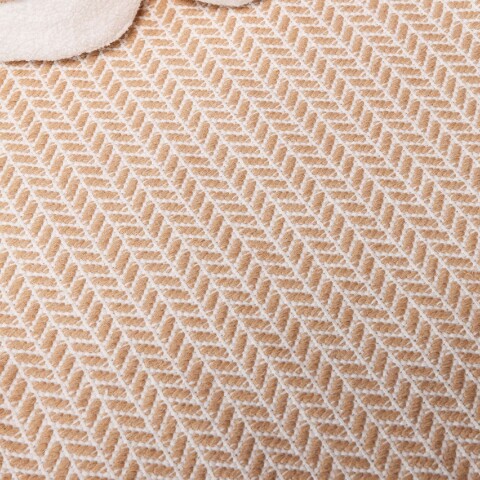 Alfombra tejida beige 60x90cm