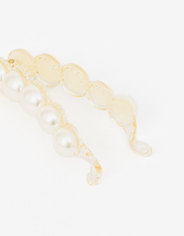 Bananas Perla Broche Banana Perlas - Blanco Nacarado/perlado