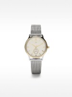 Reloj Pulsera De Malla Metálica De Acero plateado