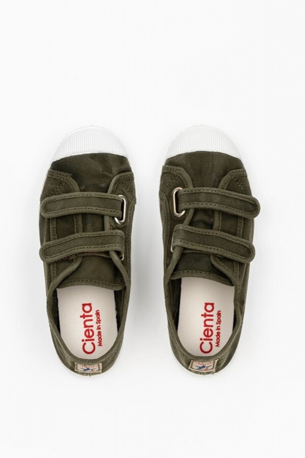 Basquet doble velcro enzimático Kaki