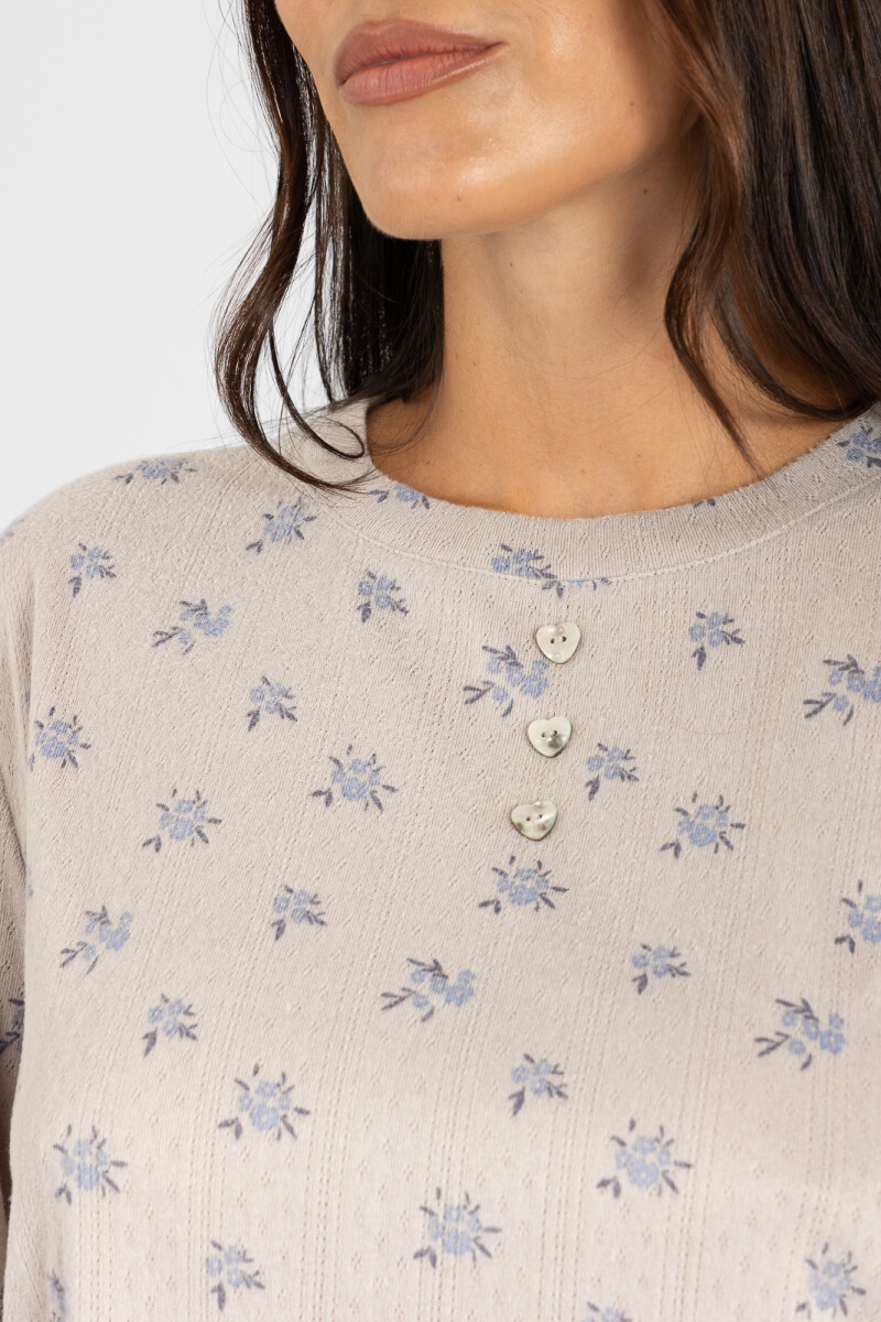 Pijama desagujado liberty Gris