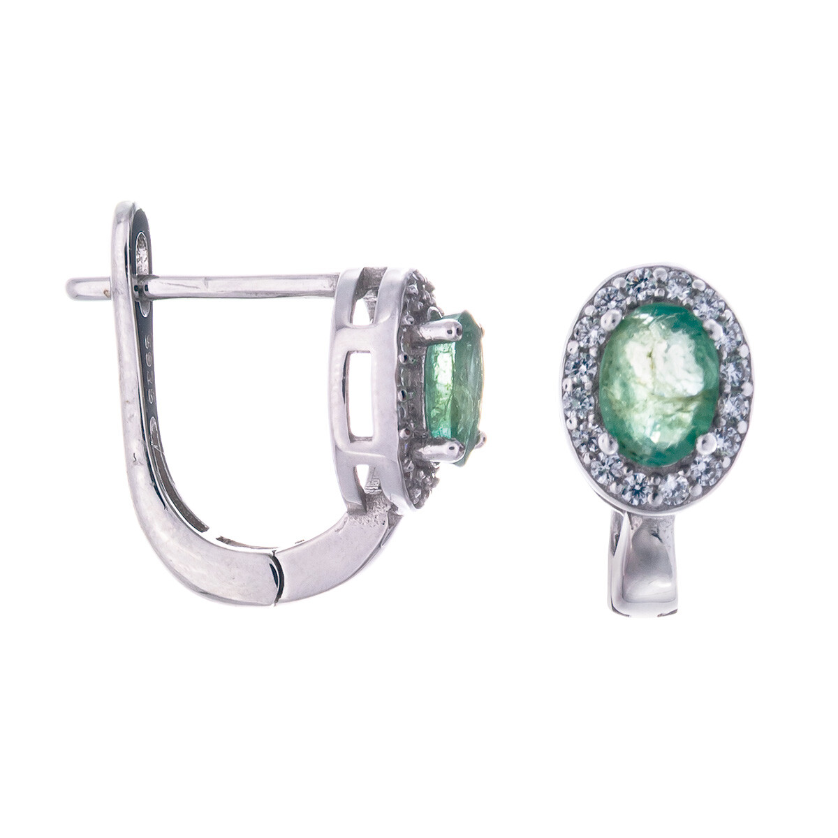 Caravana de Plata Rodinada, Esmeralda y circonias 