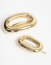 Horquillas Set Metal Set De Hebillas Francesas Glossy - Dorado