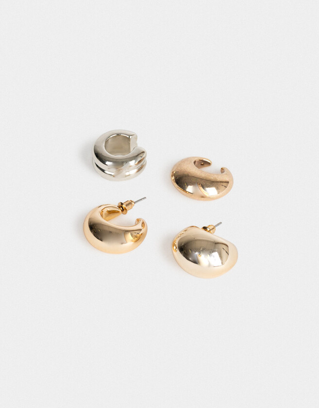Bijou Cuff Set De Aros - Dorado