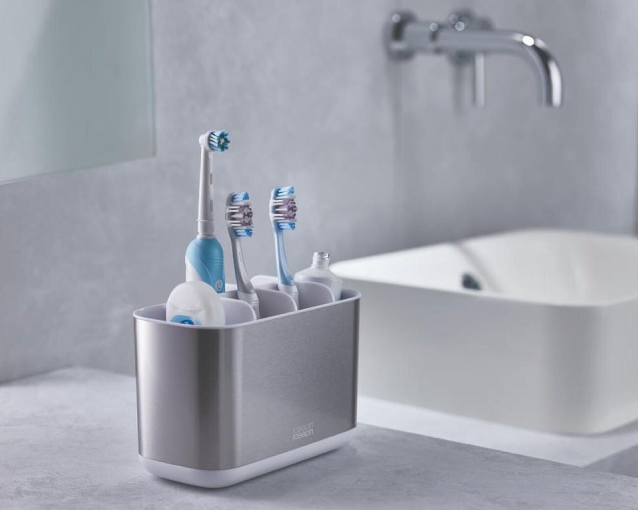 Portacepillos grande EasyStore Steel Joseph Joseph Portacepillos grande EasyStore Steel Joseph Joseph