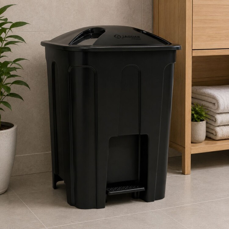 Papelera Tacho de basura con pedal 15 litros Negro Papelera Tacho de basura con pedal 15 litros Negro
